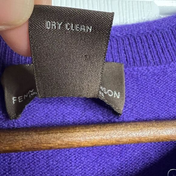 Fenn Wright‎ Manson Purple 2 Ply Cashmere Crew Neck Pullover Sweater Size XS - Picture 7 of 10